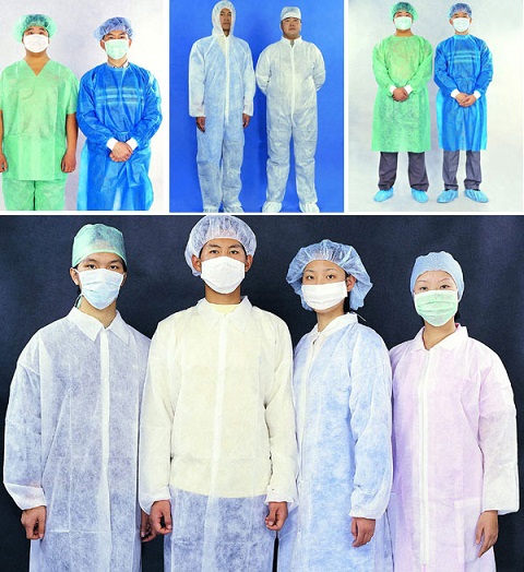反静的な医学の分離のガウン、証明される黄色く使い捨て可能なつなぎ服のセリウム