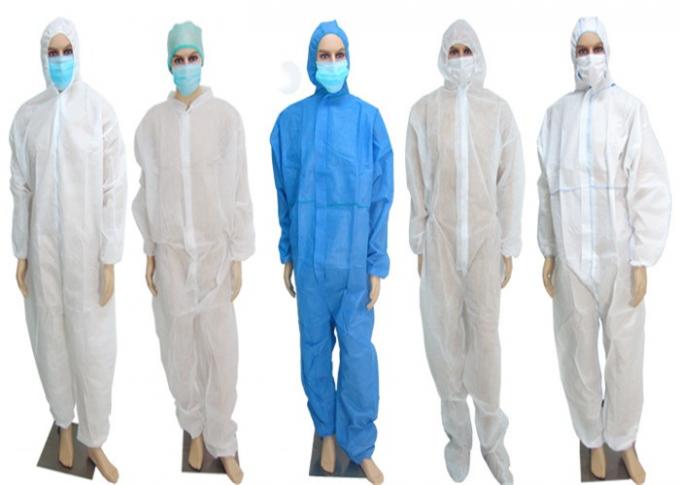 薬学/化学のための軽量の使い捨て可能なPPEのつなぎ服のスーツ