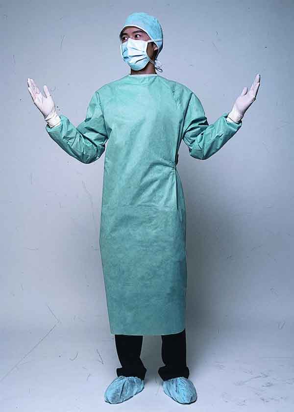 ポリプロピレンの使い捨て可能なつなぎ服は、防水手術衣十字の伝染を防ぎます
